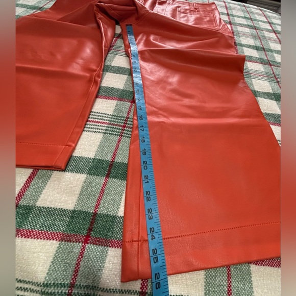 Anthropologie Maeve The Colette Cropped Wide-Leg Faux Leather Pants SIZE 34 EUC - Picture 7 of 15